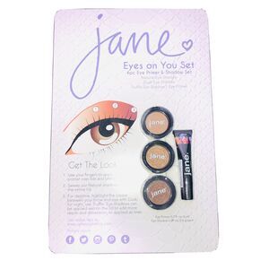 Jane Cosmetic Eyes On You Set 4Pc Eye Primer Shadow Set Natural Dusk Truffle NIP